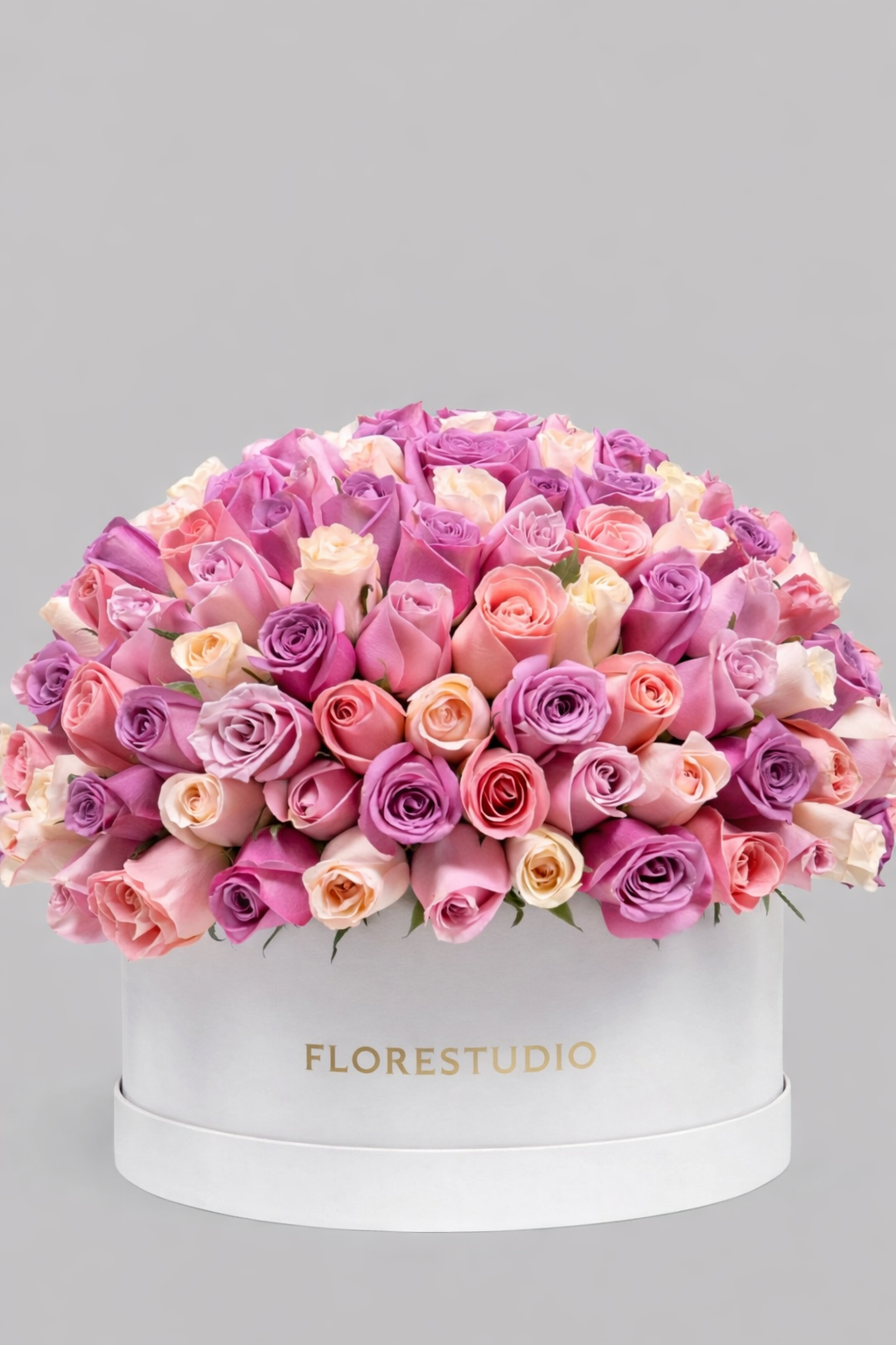 Caja Monumental de Rosas Multicolor – Armonía Infinita