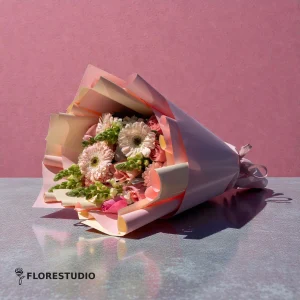 Arreglo floral rosa pastel Florestudio