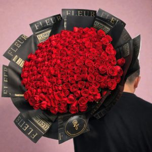 Ramo de 200 rosas rojas en Guadalajara con diseño premium